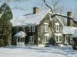 Colonial Period Farmhouse Under Snow, Lyme, Connecticut, 1740 by Philippa Lewis Limited Edition Print