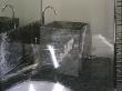 Refurbished House In Camden Town, 2002, Bathroom Detail With Grey Marble Slab Cube Sink by Richard Bryant Limited Edition Print