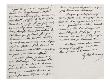 Lettre Autographe Signee A  Paul Huet by Eugene Delacroix Limited Edition Print