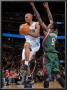 Milwaukee Bucks V Denver Nuggets: Chauncey Billups And Larry Sanders by Garrett Ellwood Limited Edition Pricing Art Print