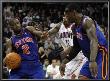 New York Knicks V Charlotte Bobcats: Raymond Felton, Amare Stoudemire And Tyrus Thomas by Streeter Lecka Limited Edition Print