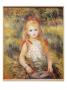 Little Girl Carrying Flowers Or The Little Gleaner by Pierre-Auguste Renoir Limited Edition Print