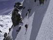 Climbing Up A Steep Snow Face, New Zealand by Michael Brown Limited Edition Print