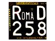 License Plate, Rome by Tosh Limited Edition Print