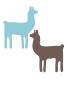 Blue Llama Couple by Avalisa Limited Edition Print