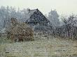 Snow Falling On Timbered House With Haystacks, Chukhrai, Bryansk Province by Igor Shpilenok Limited Edition Print