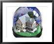 Miniature Home Enclosed In Glass Globe by Steve Greenberg Limited Edition Print