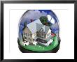 Miniature Home Enclosed In Glass Globe by Steve Greenberg Limited Edition Print