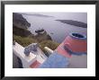 Cruise Ship Off Shore In Santorini, Greece by Dave Bartruff Limited Edition Print