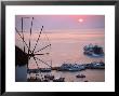 Boni Windmill & Mykonos Harbor, Greece by Walter Bibikow Limited Edition Pricing Art Print
