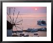 Boni Windmill & Mykonos Harbor, Greece by Walter Bibikow Limited Edition Print