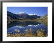 Snow-Capped Red Mountain Reflected In Crystal Lake With Fall Colors, Near Ouray, Colorado by James Hager Limited Edition Print
