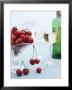 Bowl Of Cherries And Two Glasses Of White Wine by Vladimir Shulevsky Limited Edition Print