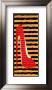 Red & White Stripe Shoe by Rita Lerman Limited Edition Print