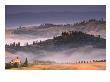 Mist Rising From Valleys Near Asciano, Tuscany, Italy by Diana Mayfield Limited Edition Print