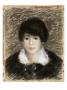 Young Woman, View Of The Face, In A Black Dress by Pierre-Auguste Renoir Limited Edition Pricing Art Print
