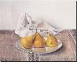 Three Pears On A Plate by Arthur Easton Limited Edition Print