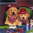 Poker Pups Iv by Jenny Newland Limited Edition Pricing Art Print