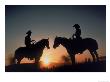 Silhouetted Cowboys by B & C Gillingham Limited Edition Pricing Art Print
