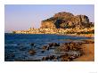 Seaside Resort From Across Sea, Cefalu, Italy by John Elk Iii Limited Edition Pricing Art Print