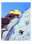 Ice Climber Enjoys Bridal Veil Falls, Wasatch Mountains, Utah, Usa by Howie Garber Limited Edition Print
