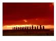 Moai Silhouette, Ahu Tongariki, Easter Island, Chile by Keren Su Limited Edition Print