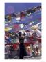 Pilgrim Praying Among Flags, Tibet by Keren Su Limited Edition Pricing Art Print