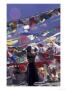 Pilgrim Praying Among Flags, Tibet by Keren Su Limited Edition Print