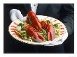 Waiter Serving Plate Of Lobster by Howard Sokol Limited Edition Print