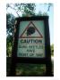 Warning Sign In Ndumu Game Reserve, South Africa by Roger De La Harpe Limited Edition Print