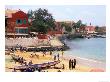 Boats And Beachgoers On The Beaches Of Dakar, Senegal by Janis Miglavs Limited Edition Pricing Art Print