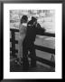 Sailor On Shore Leave Standing On Pier With A Young Woman by Peter Stackpole Limited Edition Print