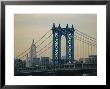 Empire State Building And Manhattan Bridge, Manhattan, New York City, Usa by Jon Arnold Limited Edition Pricing Art Print