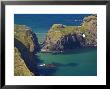 Carrick-A-Rede Rope Bridge To Carrick Island, Larrybane Bay, County Antrim, Ulster by Neale Clarke Limited Edition Print