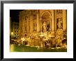 Trevi Fountain Illuminated At Night In Rome, Lazio, Italy, Europe by Nigel Francis Limited Edition Print