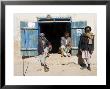 Men Sitting Outside Shop, Syadara, Between Yakawlang And Daulitiar, Afghanistan by Jane Sweeney Limited Edition Pricing Art Print