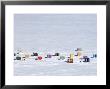 Overhead Of Ice Fishing Huts by Guylain Doyle Limited Edition Print