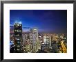 Night Scene Of The Skyline In The Business District Of Singapore, Singapore by Eightfish Limited Edition Print