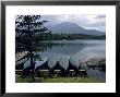 Canoes Turned Bottom Side Up On Shore Of Unidentified Lake In Maine by Dmitri Kessel Limited Edition Print