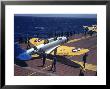 Douglas Tbd Torpedo Bomber Taxing To Parking Area Aboard The Aircraft Carrier Uss Entrprise by Carl Mydans Limited Edition Print
