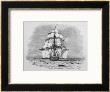 Hms Beagle Among Porpoises Charles Darwin's Research Ship by R.T. Pritchett Limited Edition Print