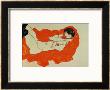 Reclining Female Nude On Red Drape, 1914 by Egon Schiele Limited Edition Pricing Art Print