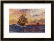 Vasco Da Gama's Ships Off The Coast Of Africa On Their Way To The Indies by O. Rosenvinge Limited Edition Print