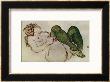 Nude With Green Stockings, 1918 by Egon Schiele Limited Edition Pricing Art Print