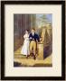 Portrait Of A Lady And A Gentleman On The Steps Of A Chateau by Anthelme Francois Lagrenee Limited Edition Pricing Art Print