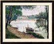 River Landscape With A Boat by Georges Seurat Limited Edition Pricing Art Print