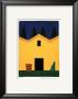 Yellow Barn With 4 Trees by Ian Tremewen Limited Edition Print