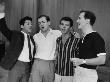 Teen Singers Paul Anka, Bobby Darin, Frankie Avalon And Pat Boone Casually Singing Together by Peter Stackpole Limited Edition Print