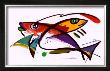 A Colorful Golden And Orange Koi Fish Swimming Underwater by Alfred Gockel Limited Edition Print