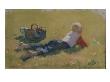 Little Child In The Grass, 1892 (Oil On Canvas) by Bernt Groenvold Limited Edition Pricing Art Print